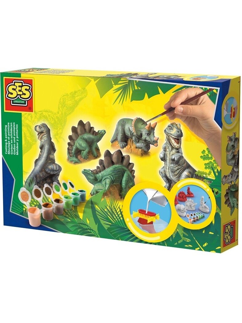 Gipsinių figūrų gaminimo rinkinys SES Dinosaurs 01406