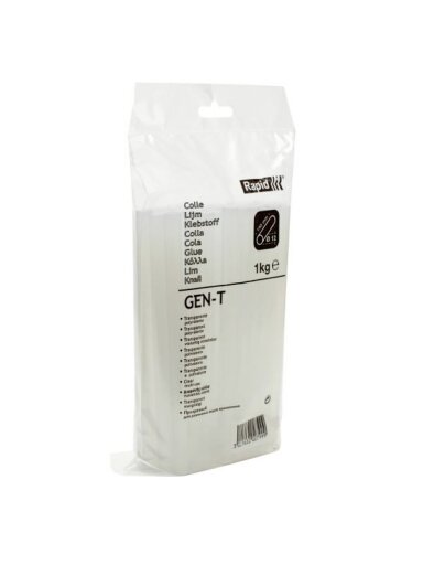 Glue sticks PRO 12x190mm, universal, GEN-T, transparent, 1kg, Rapid