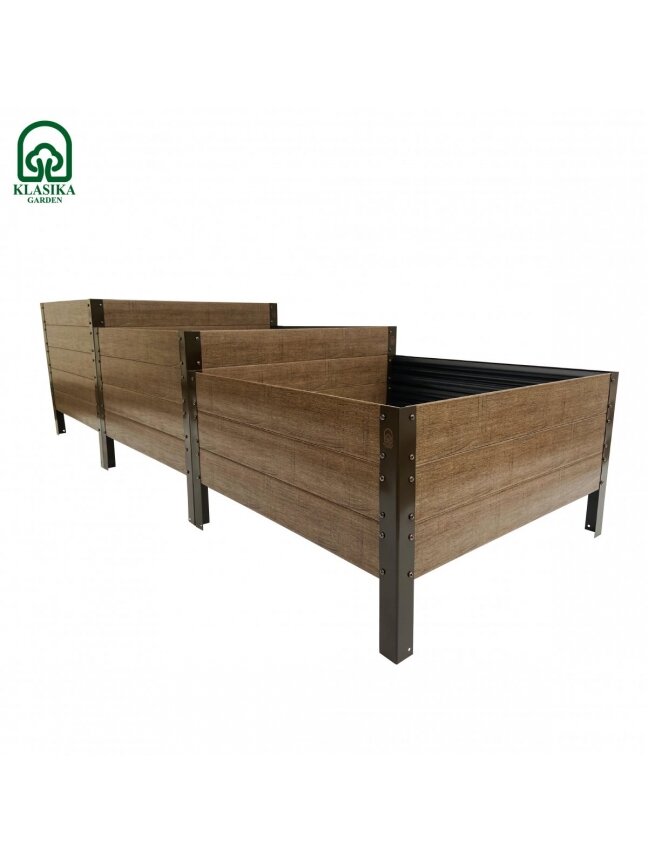 GPPS modulinė pakelta lysvė KLASIKA Woodlook (laiptai) - Antracito (pilka) 1 GPPS modulinė pakelta lysvė KLASIKA Woodlook (laiptai) - Antracito (pilka) 1