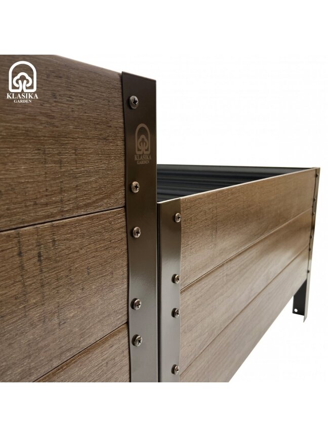 GPPS modulinė pakelta lysvė KLASIKA Woodlook (laiptai) - Antracito (pilka) 10 GPPS modulinė pakelta lysvė KLASIKA Woodlook (laiptai) - Antracito (pilka) 10