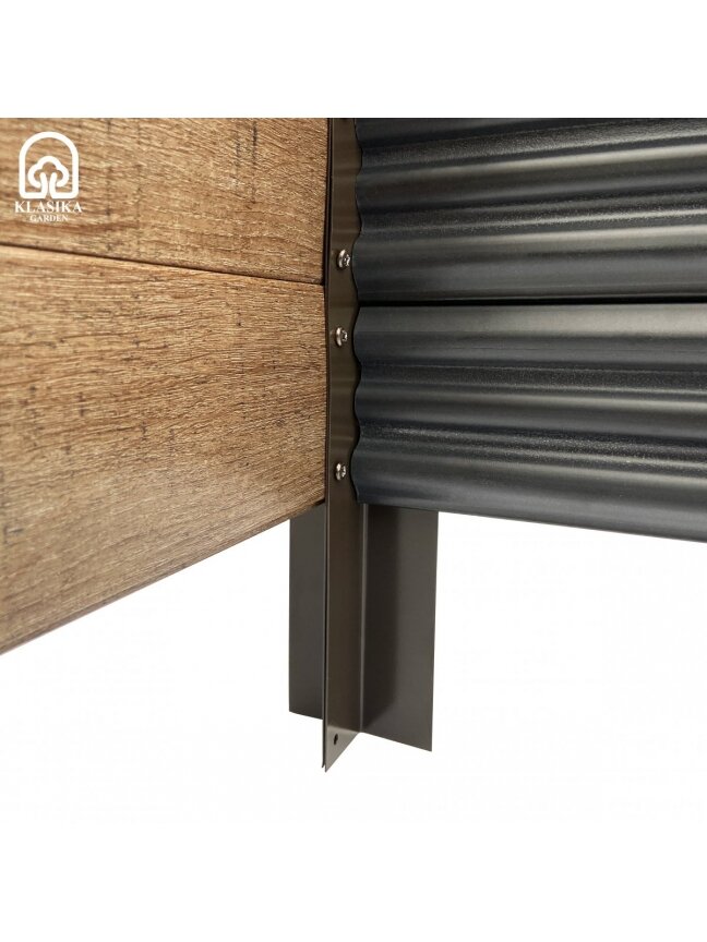 GPPS modulinė pakelta lysvė KLASIKA Woodlook (laiptai) - Ąžuolo imitacijos (ruda) 7