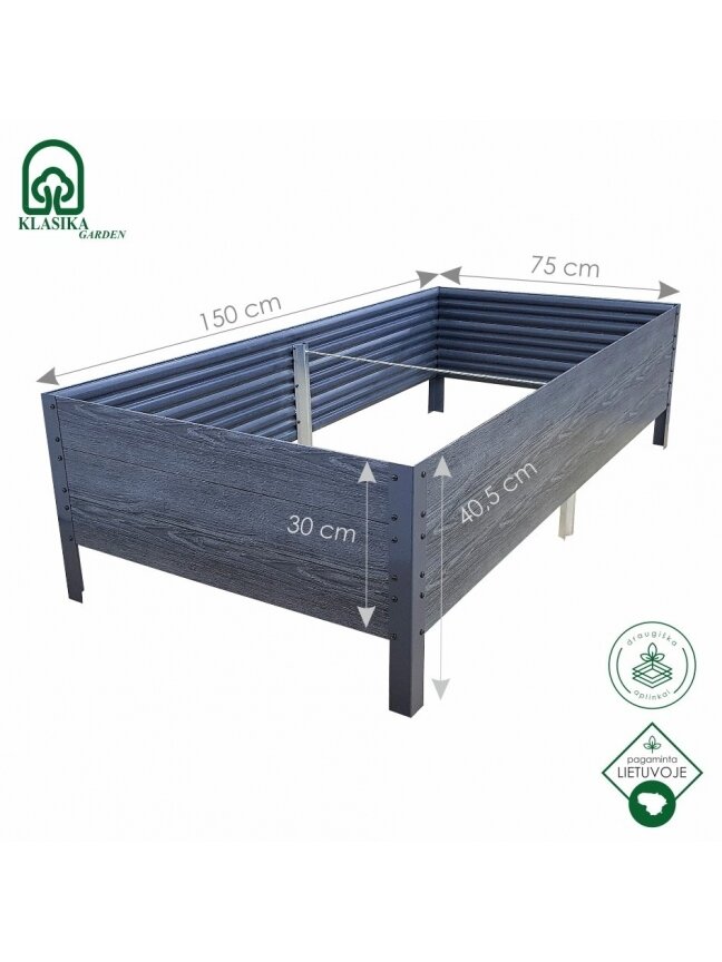 GPPS pakelta lysvė KLASIKA Woodlook - Antracito (pilka) 1 GPPS pakelta lysvė KLASIKA Woodlook - Antracito (pilka) 1