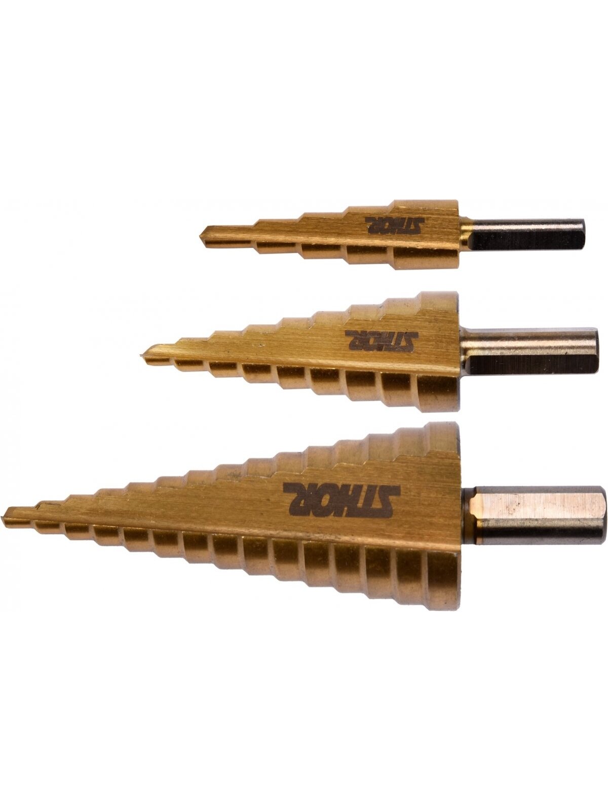 Grąžtų metalui pakopinių HSS rinkinys, 3vnt Sthor | 4-32mm 4