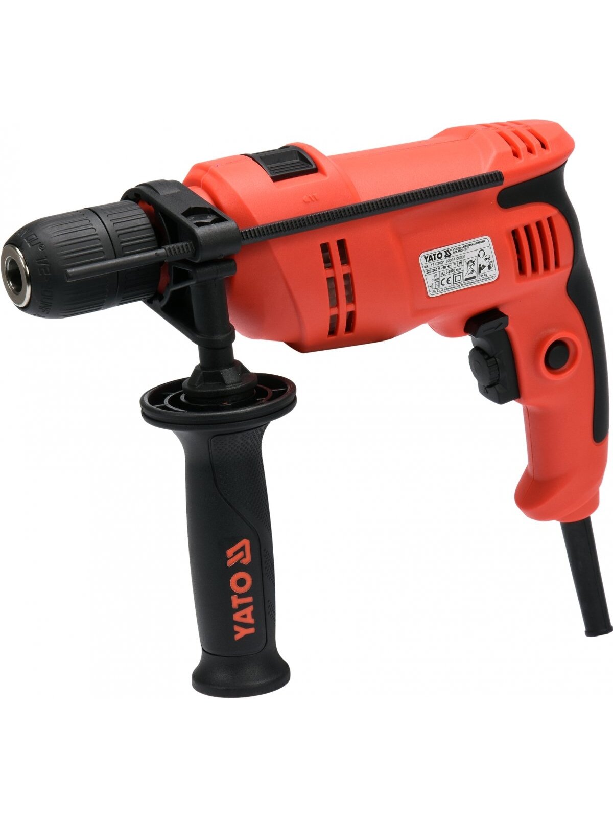 Gręžtuvas smūginis 710W Yato | Ø 1-13mm, 0-2800 aps/min