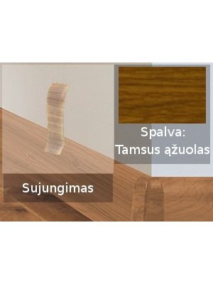 Grindjuostė termoplasto Vox, (08) tamsus ąžuolas | Sujungimas SMART FLEX / IZZI Grindjuostė termoplasto Vox, (08) tamsus ąžuolas | Sujungimas SMART FLEX / IZZI