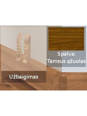 Grindjuostė termoplasto Vox, (08) tamsus ąžuolas | Užbaigimas SMART FLEX / IZZI, dešininis; kairinis Grindjuostė termoplasto Vox, (08) tamsus ąžuolas | Užbaigimas SMART FLEX / IZZI, dešininis; kairinis