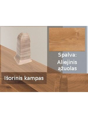 Grindjuostė termoplasto Vox, (105) aliejinis ąžuolas | Kampas SMART FLEX / IZZI, išorinis