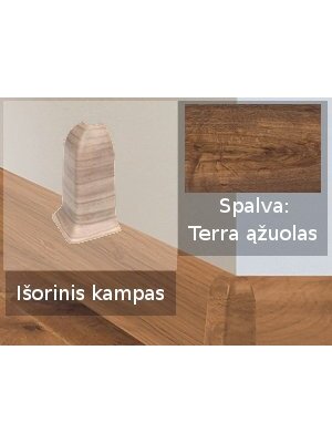 Grindjuostė termoplasto Vox, (107) ąžuolas terra | Kampas SMART FLEX / IZZI, išorinis