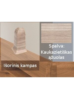 Grindjuostė termoplasto Vox, (108) Kaukazietiškas ąžuolas | Kampas SMART FLEX / IZZI, išorinis