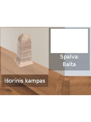 Grindjuostė termoplasto Vox, (113) Balta | Kampas SMART FLEX / IZZI, išorinis Grindjuostė termoplasto Vox, (113) Balta | Kampas SMART FLEX / IZZI, išorinis