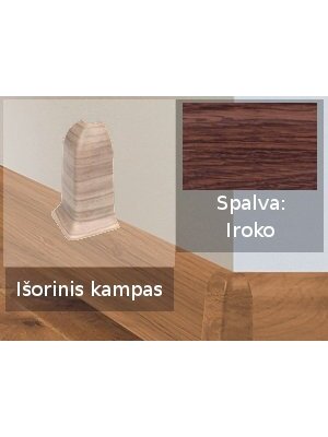 Grindjuostė termoplasto Vox, (50) iroko | Kampas SMART FLEX / IZZI, išorinis Grindjuostė termoplasto Vox, (50) iroko | Kampas SMART FLEX / IZZI, išorinis