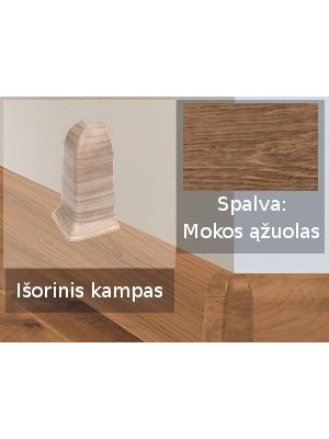Grindjuostė termoplasto Vox, (58) mokos ąžuolas | Kampas SMART FLEX / IZZI, išorinis Grindjuostė termoplasto Vox, (58) mokos ąžuolas | Kampas SMART FLEX / IZZI, išorinis