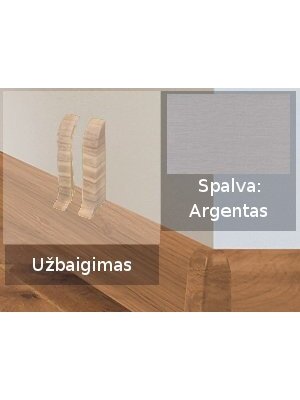 Grindjuostė termoplasto Vox, (63) argentas | Užbaigimas SMART FLEX / IZZI, dešininis; kairinis Grindjuostė termoplasto Vox, (63) argentas | Užbaigimas SMART FLEX / IZZI, dešininis; kairinis
