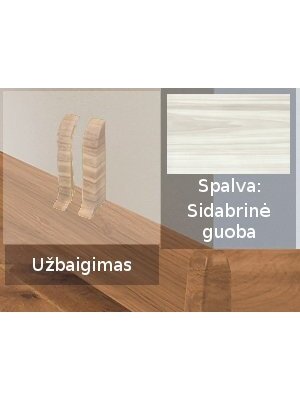 Grindjuostė termoplasto Vox, (71) sidabrinė guoba | Užbaigimas SMART FLEX / IZZI, dešininis; kairinis Grindjuostė termoplasto Vox, (71) sidabrinė guoba | Užbaigimas SMART FLEX / IZZI, dešininis; kairinis
