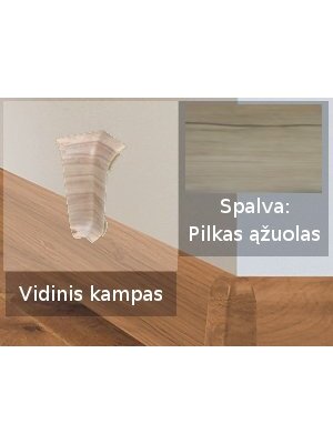 Grindjuostė termoplasto Vox, (78) pilkas ąžuolas | Kampas SMART FLEX / IZZI vidinis