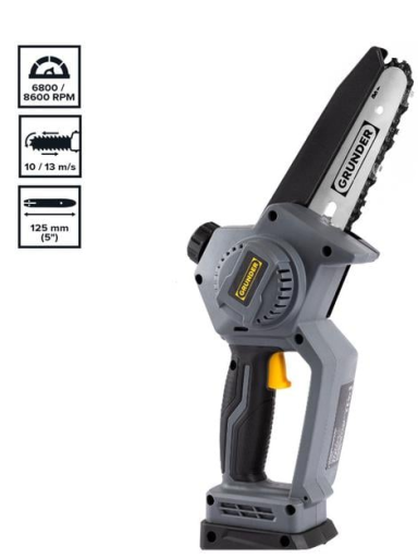 Grandininis pjūklas Grunder GY2194, 12.5 cm, be akumuliatoriaus Grandininis pjūklas Grunder GY2194, 12.5 cm, be akumuliatoriaus