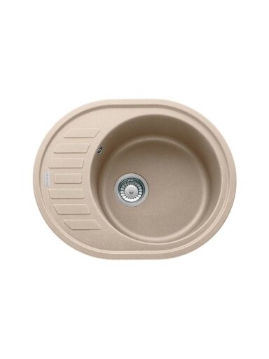 Granitinė plautuvė Franke Ronda, ROG 611-62, užkemšamas ventilis, Beige Granitinė plautuvė Franke Ronda, ROG 611-62, užkemšamas ventilis, Beige