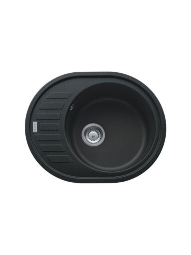 Granitinė plautuvė Franke Ronda, ROG 611-62, užkemšamas ventilis, Onyx Granitinė plautuvė Franke Ronda, ROG 611-62, užkemšamas ventilis, Onyx