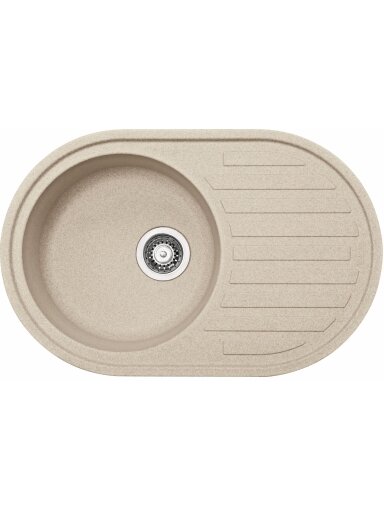 Granitinė plautuvė Franke Ronda, ROG 611, užkemšamas ventilis, Beige