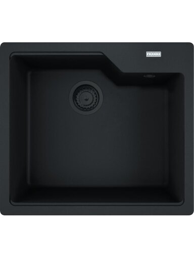 Granitinė plautuvė Franke Urban, UBG 610-56, juoda matinė, juodas ventilis Granitinė plautuvė Franke Urban, UBG 610-56, juoda matinė, juodas ventilis