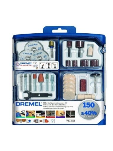 Graviravimo priedų komplektas Dremel 724, 150 vnt Graviravimo priedų komplektas Dremel 724, 150 vnt