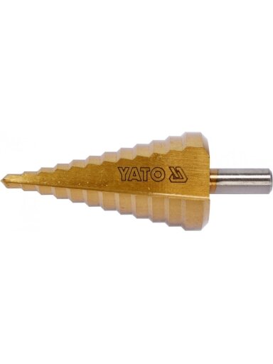 Grąžtas metalui pakopinis HSS 6-38mm Yato | 8; 11; 14; 17; 20; 23; 26; 29; 32; 35; 38mm