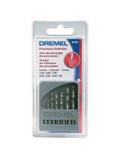 Grąžtų komplektas Dremel 628, 2615062832, 7 vnt Grąžtų komplektas Dremel 628, 2615062832, 7 vnt