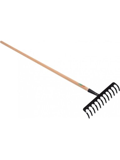Grėblys mediniu kotu Flo | 140cm 12 dantų Grėblys mediniu kotu Flo | 140cm 12 dantų