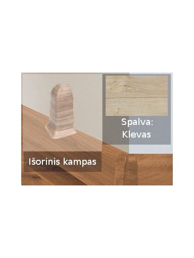 Grindjuostė termoplasto Vox, (04) klevas | Kampas SMART FLEX / IZZI, išorinis