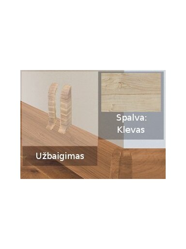 Grindjuostė termoplasto Vox, (04) klevas | Užbaigimas SMART FLEX / IZZI, dešininis; kairinis