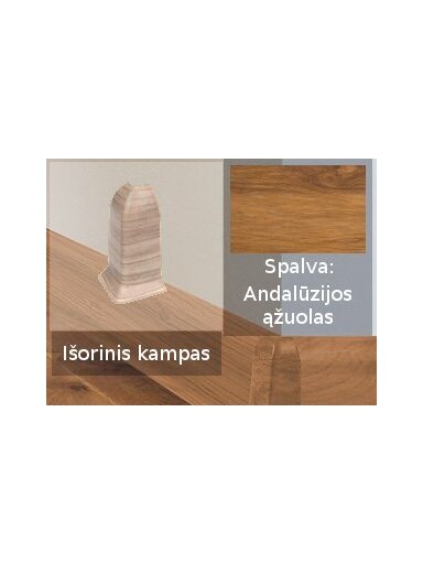 Grindjuostė termoplasto Vox, (104) Andalūzijos ąžuolas | Kampas SMART FLEX / IZZI, išorinis