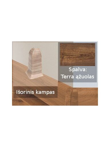 Grindjuostė termoplasto Vox, (107) ąžuolas terra | Kampas SMART FLEX / IZZI, išorinis