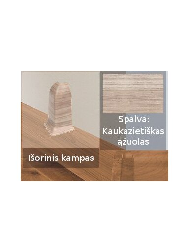 Grindjuostė termoplasto Vox, (108) Kaukazietiškas ąžuolas | Kampas SMART FLEX / IZZI, išorinis