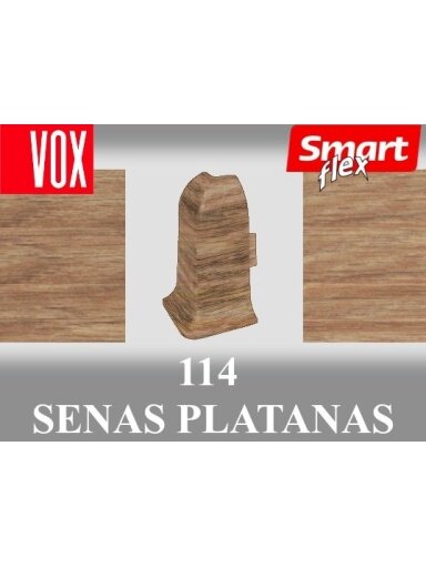 Grindjuostė termoplasto Vox, (114) senas platanas | Kampas SMART FLEX / IZZI, išorinis
