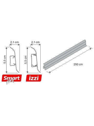 Grindjuostė termoplasto Vox, (122) pušis cordoba | IZZI 2,5 m