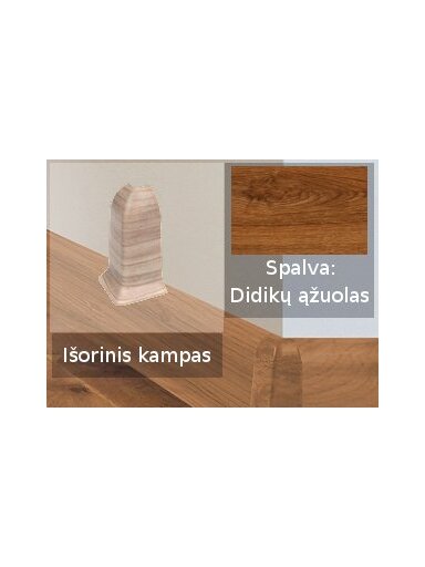 Grindjuostė termoplasto Vox, (43) didikų ąžuolas | Kampas SMART FLEX / IZZI, išorinis