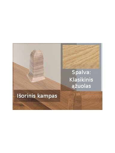 Grindjuostė termoplasto Vox, (60) klasikinis ąžuolas | Kampas SMART FLEX / IZZI, išorinis