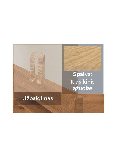 Grindjuostė termoplasto Vox, (60) klasikinis ąžuolas | Užbaigimas SMART FLEX / IZZI, dešininis; kairinis