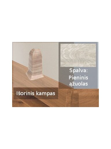 Grindjuostė termoplasto Vox, (62) pieninis ąžuolas | Kampas SMART FLEX / IZZI, išorinis