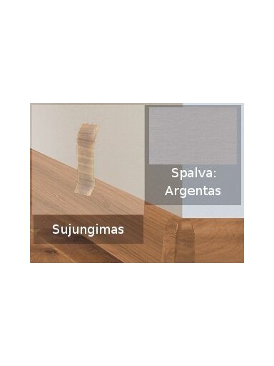 Grindjuostė termoplasto Vox, (63) argentas | Sujungimas SMART FLEX / IZZI