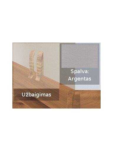 Grindjuostė termoplasto Vox, (63) argentas | Užbaigimas SMART FLEX / IZZI, dešininis; kairinis