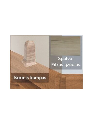 Grindjuostė termoplasto Vox, (78) pilkas ąžuolas | Kampas SMART FLEX / IZZI, išorinis