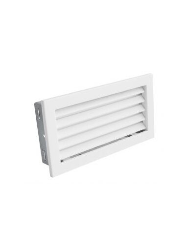 Grotelės VENTLAB 325x170, fiksuotos žaliuzės, baltos