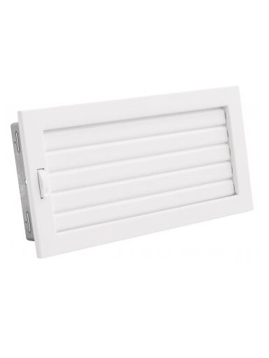 Grotelės VENTLAB 325x170, reguliuojamos žaliuzės, baltos