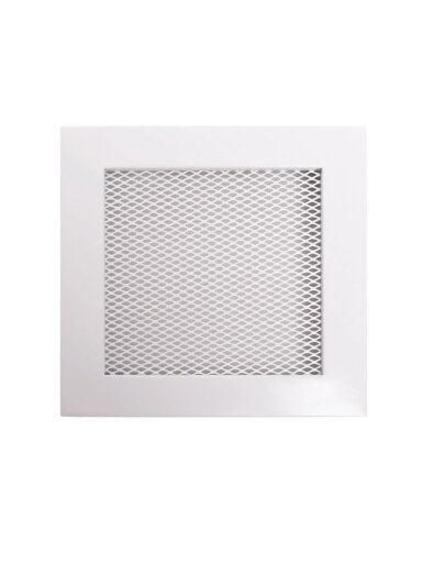 Grotelės židiniui HEARTH, baltos, 170 x 170 mm