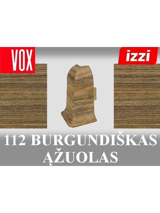 Grindjuostė termoplasto Vox, (112) burgundiškas ąžuolas | Kampas SMART FLEX / IZZI, išorinis