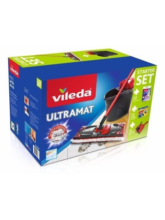 Grindų valymo rinkinys Vileda Ultramat Starter, 5 dalys