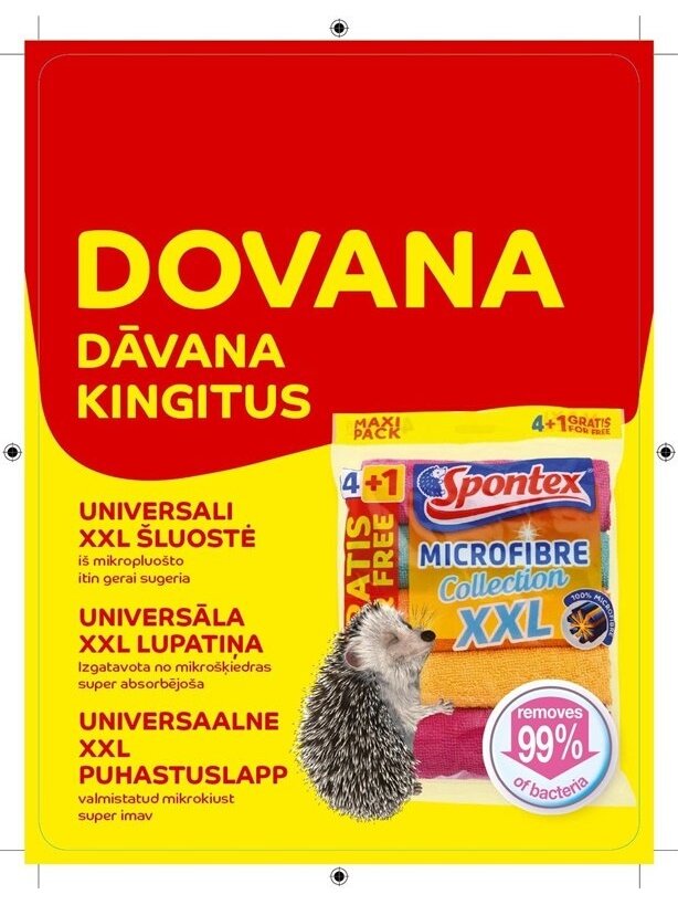 Grindų valymo rinkinys Spontex + DOVANA šluosčių rinkinys 2