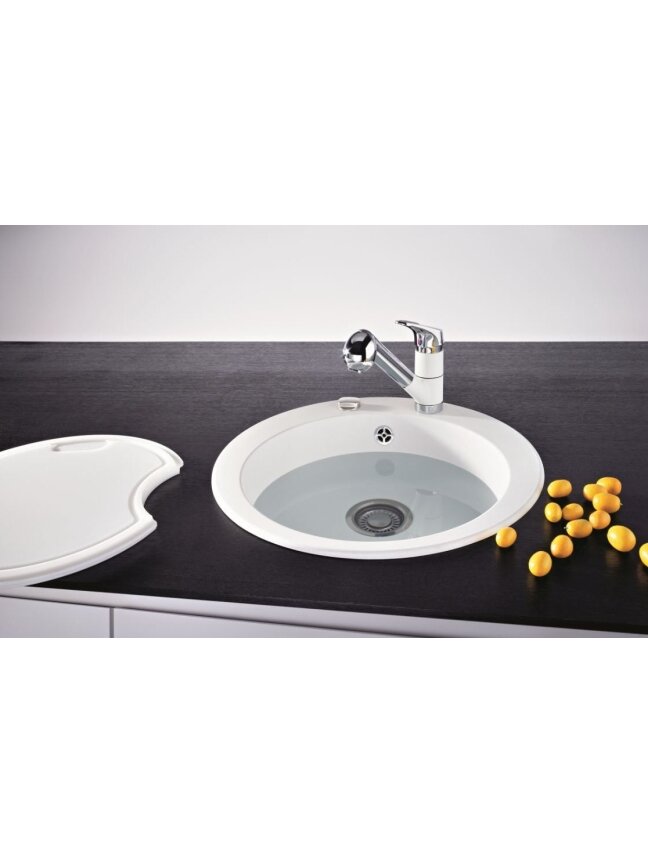 Granitinė plautuvė Franke Ronda, ROG 610-41, užkemšamas ventilis, Onyx 2