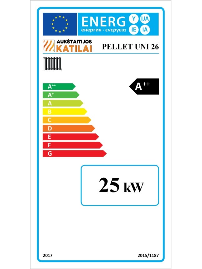 Granulinis katilas PELLET UNI 26 kW su rotac. 26 kW degikliu, sraigtu, 350 l met. bunkeriu 1 Granulinis katilas PELLET UNI 26 kW su rotac. 26 kW degikliu, sraigtu, 350 l met. bunkeriu 1